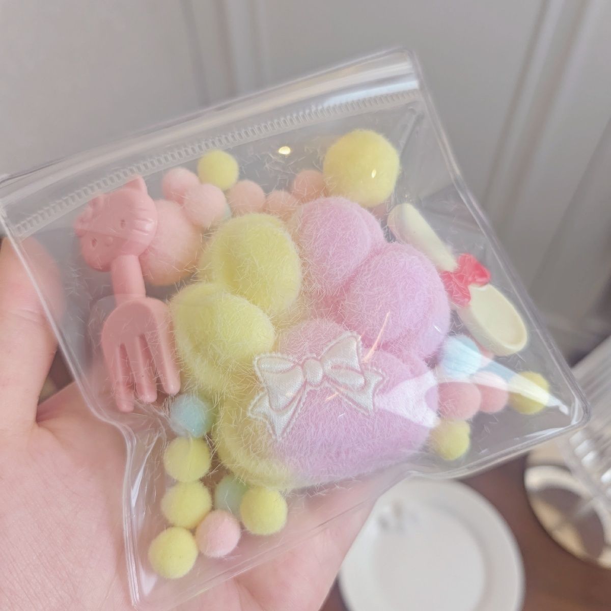 Handmade Silicone Cat's Paw Stress Relief Squishy Toy - Yellow & Pink – product image 5