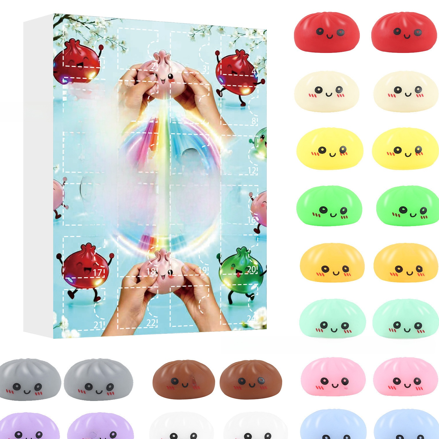 Steamed Bun Squishy Fidget Toy Set – product image 16
