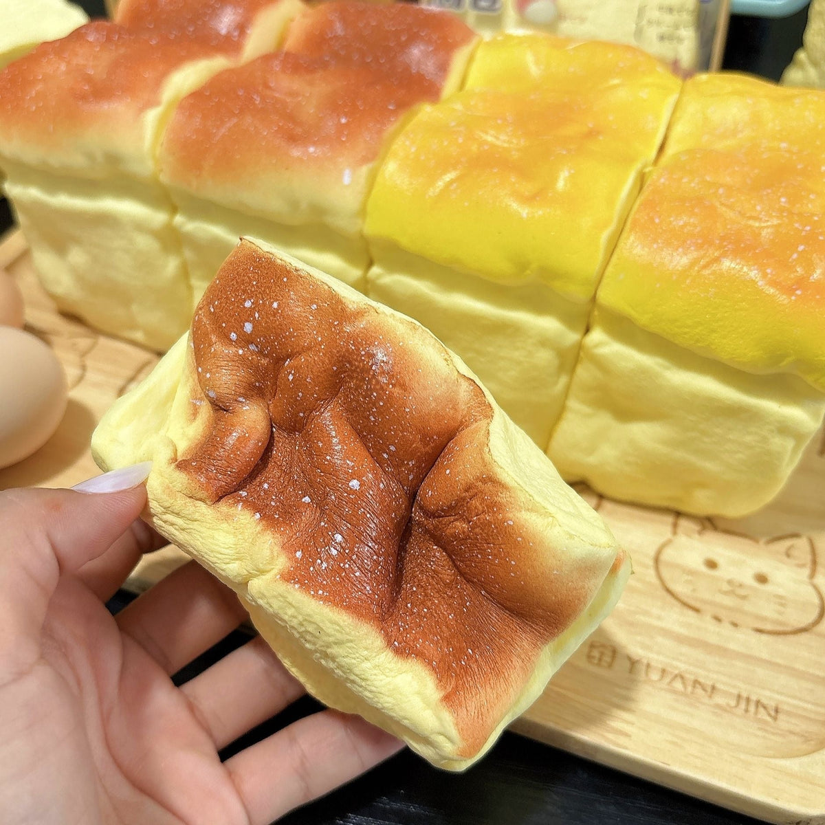Custard Bread Slow-Rising Squishy – Honey Yellow, Caramel Brown & 2-Color Set