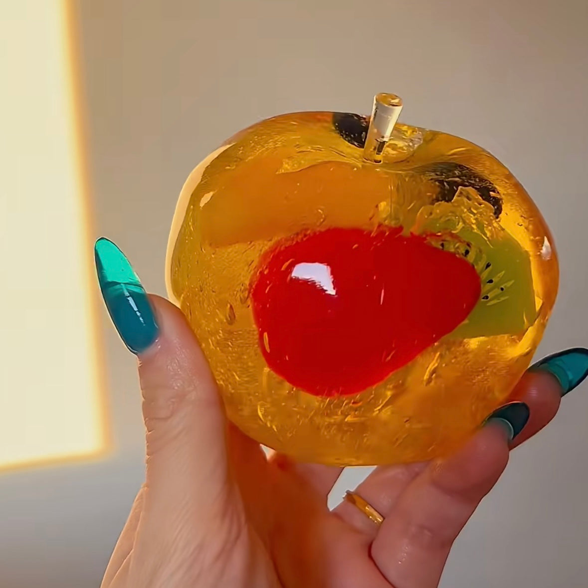 Vaseline Base Apple Shape Fruits Handmade Stress Balls – product image 2