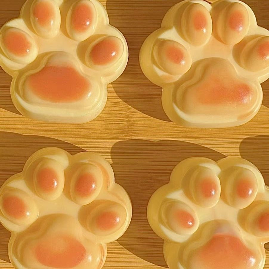 Handmade Silicone Caramel Cat's Paw Taba Squishy Toy – product image 3