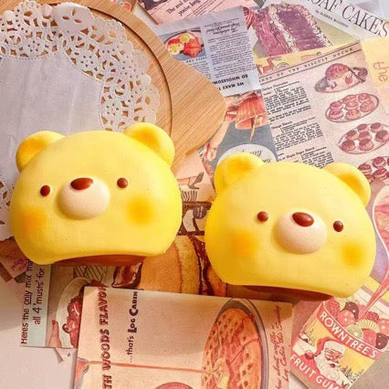 Slow Rising Squishy Bear Head Stress Relief Decompression Toy — 1pc Bear Head / 2pcs Bear Head – product image 3