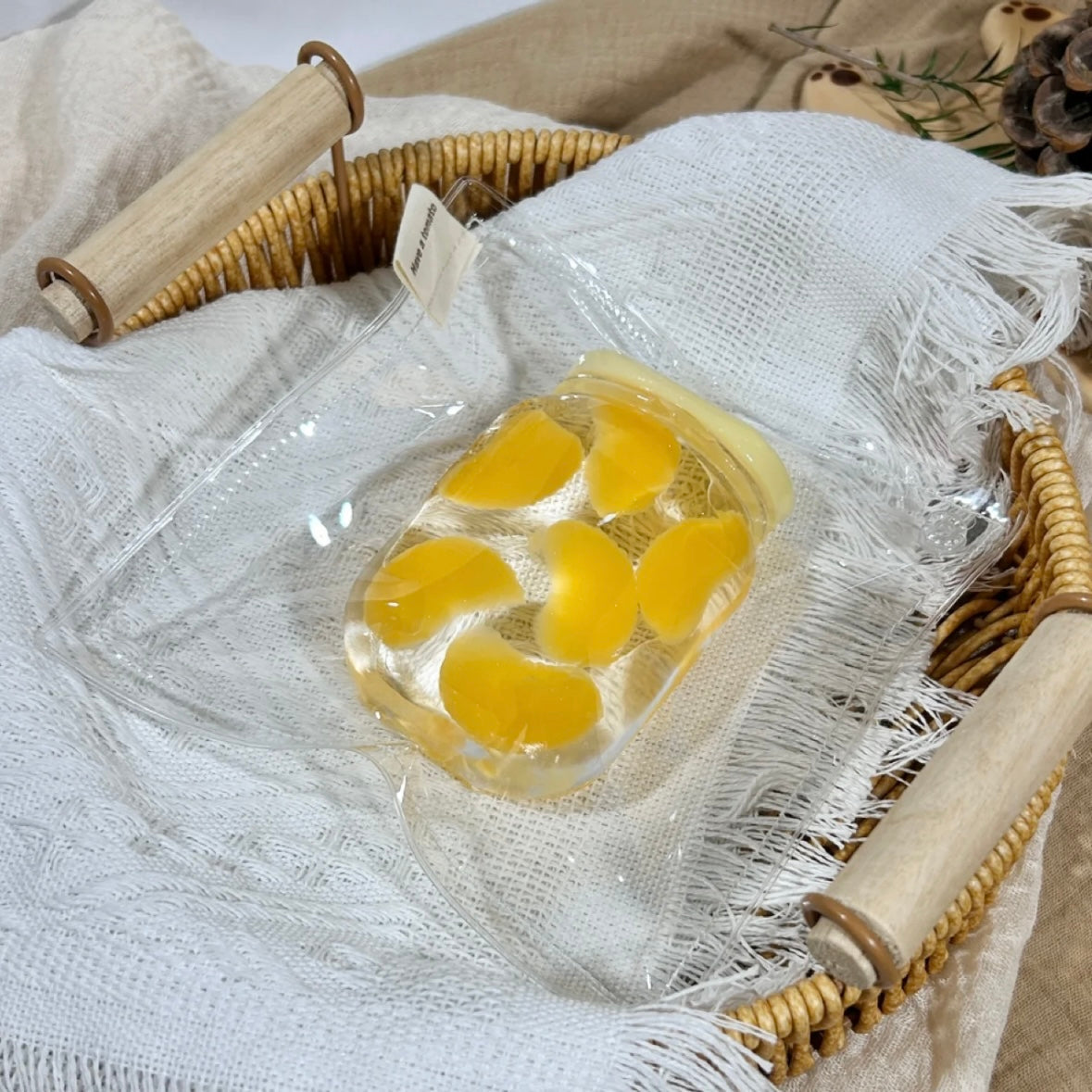 Handmade Transparent Mango Strawberry Yellow Peach Green Grape Taba Squishy Toy – product image 12