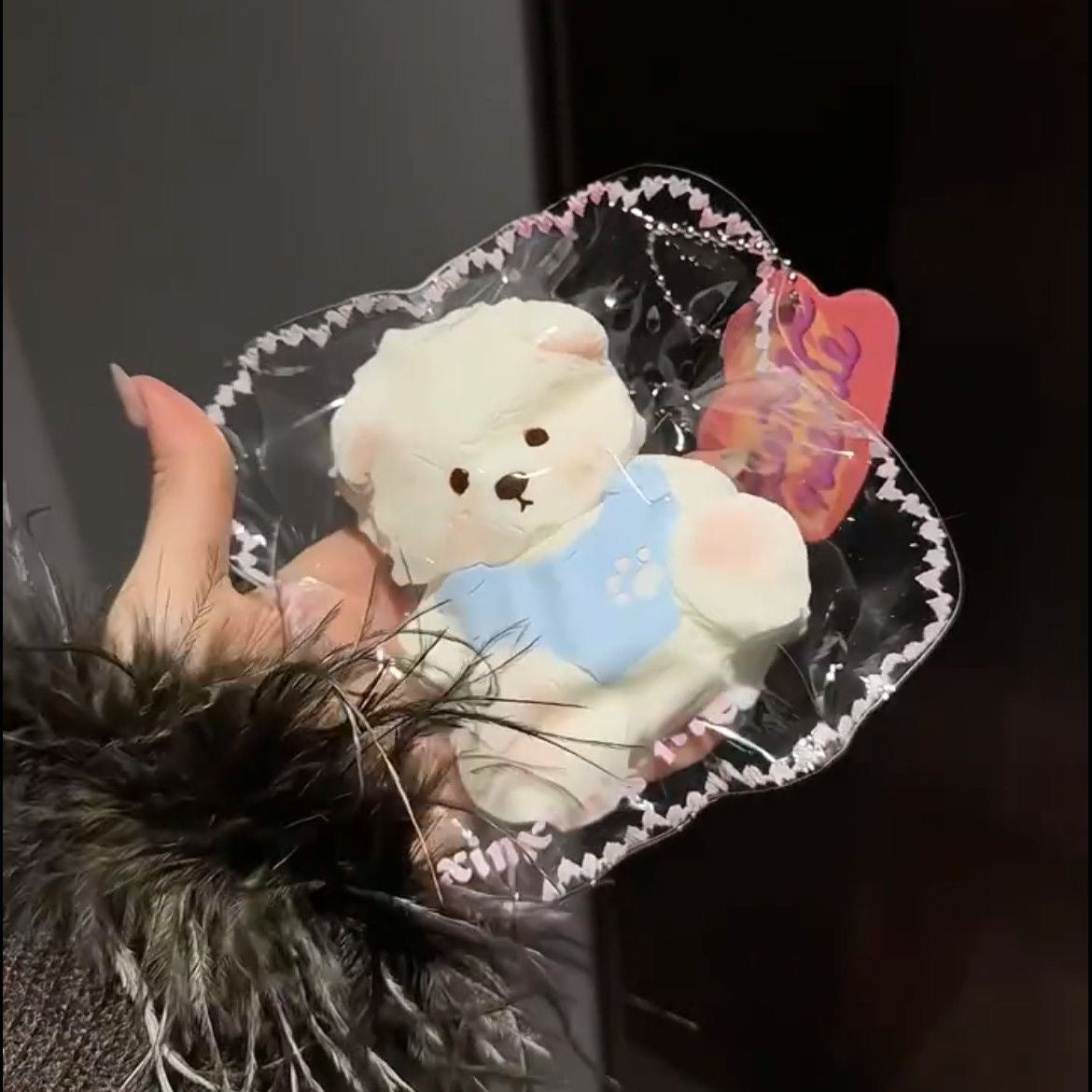 Handmade Blue / Purple / Pink Bear Taba Squishy Toy – product image 4