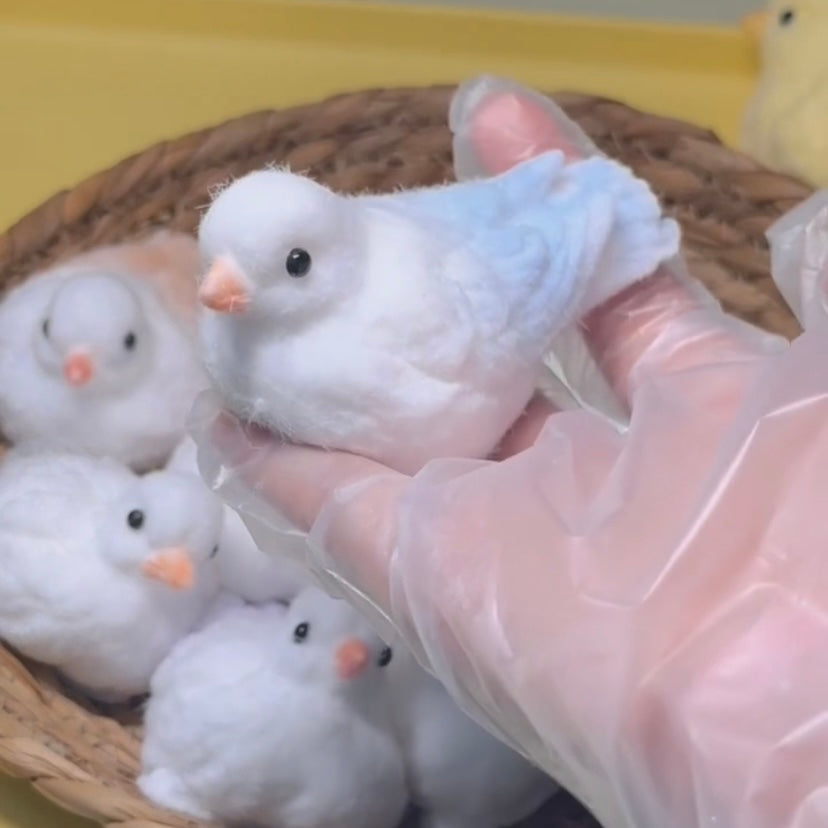 Handmade Silicone Birds Stress Relief Squishy Toy — White / Pink / Blue & More – product image 7