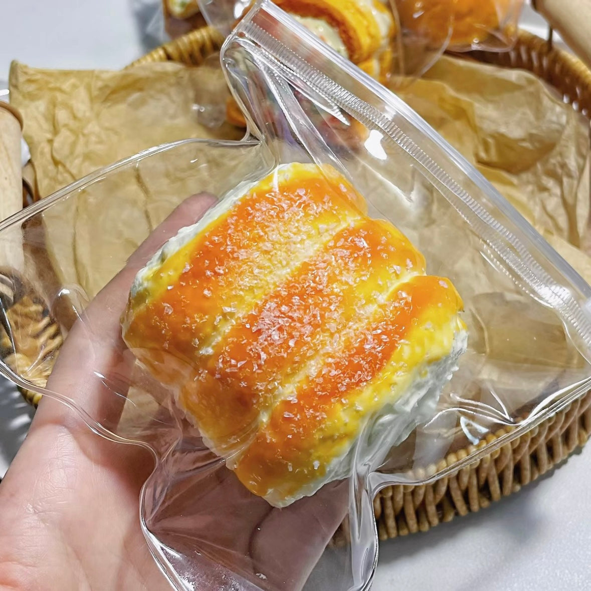 160g Handmade Silicone Bread Taba Squishy Toy – product image 3
