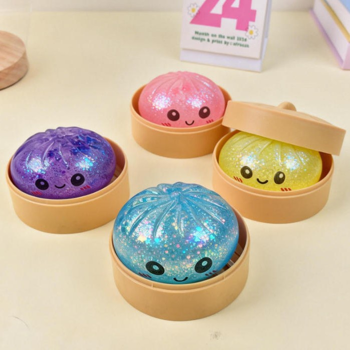 Smiley Face Steamed Bun Fast Rebound Squishy – product image 4