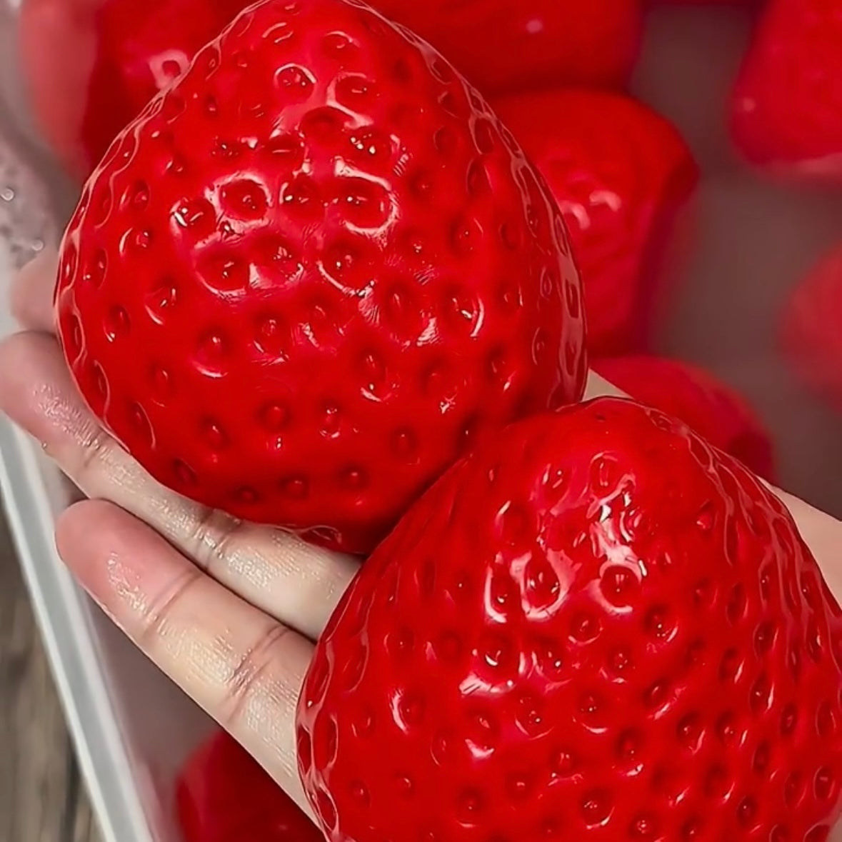 120g Handmade Strawberry Stress Relief Squishy Toy – product image 4