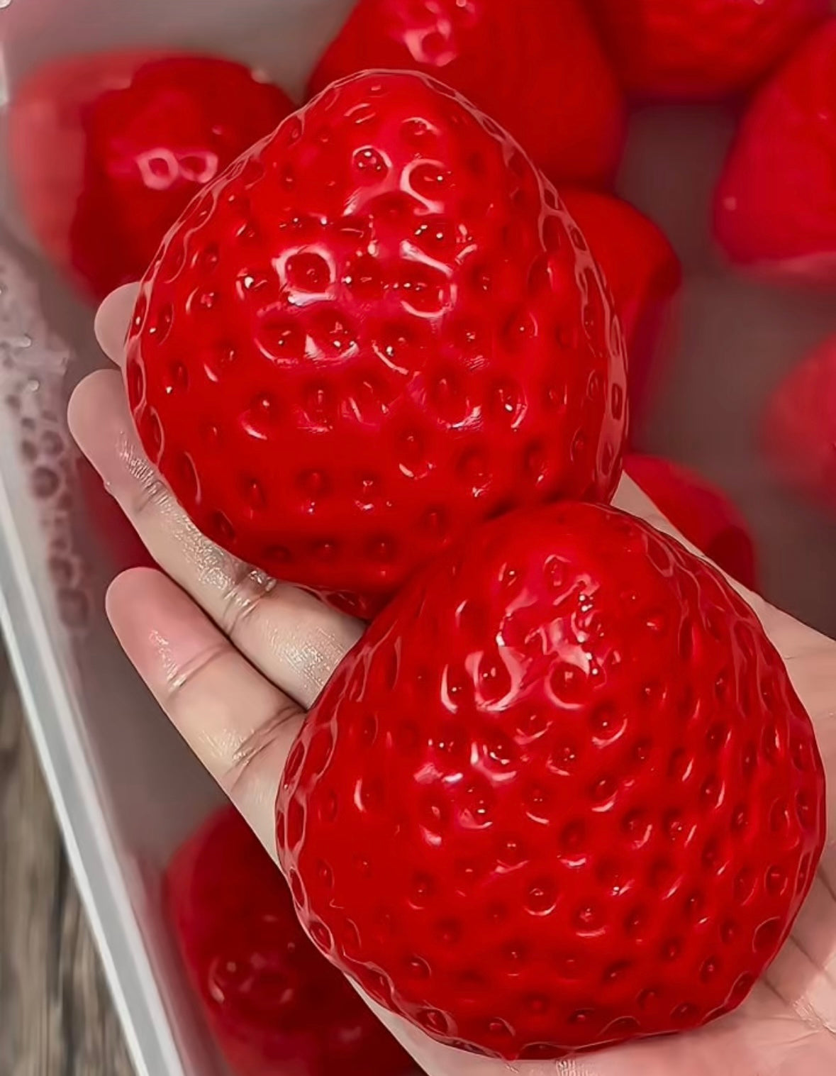 120g Handmade Strawberry Stress Relief Squishy Toy – product image 2