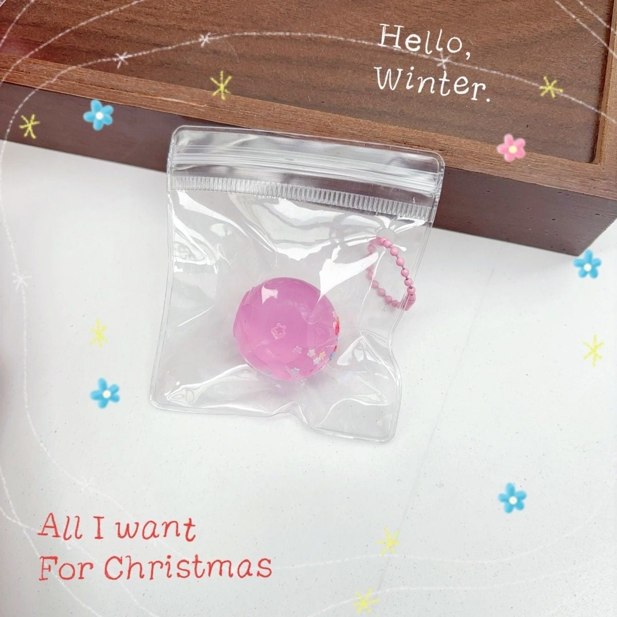 5 Colors Mini Handmade Transparent Stress Balls Taba Squishy Toy – product image 4