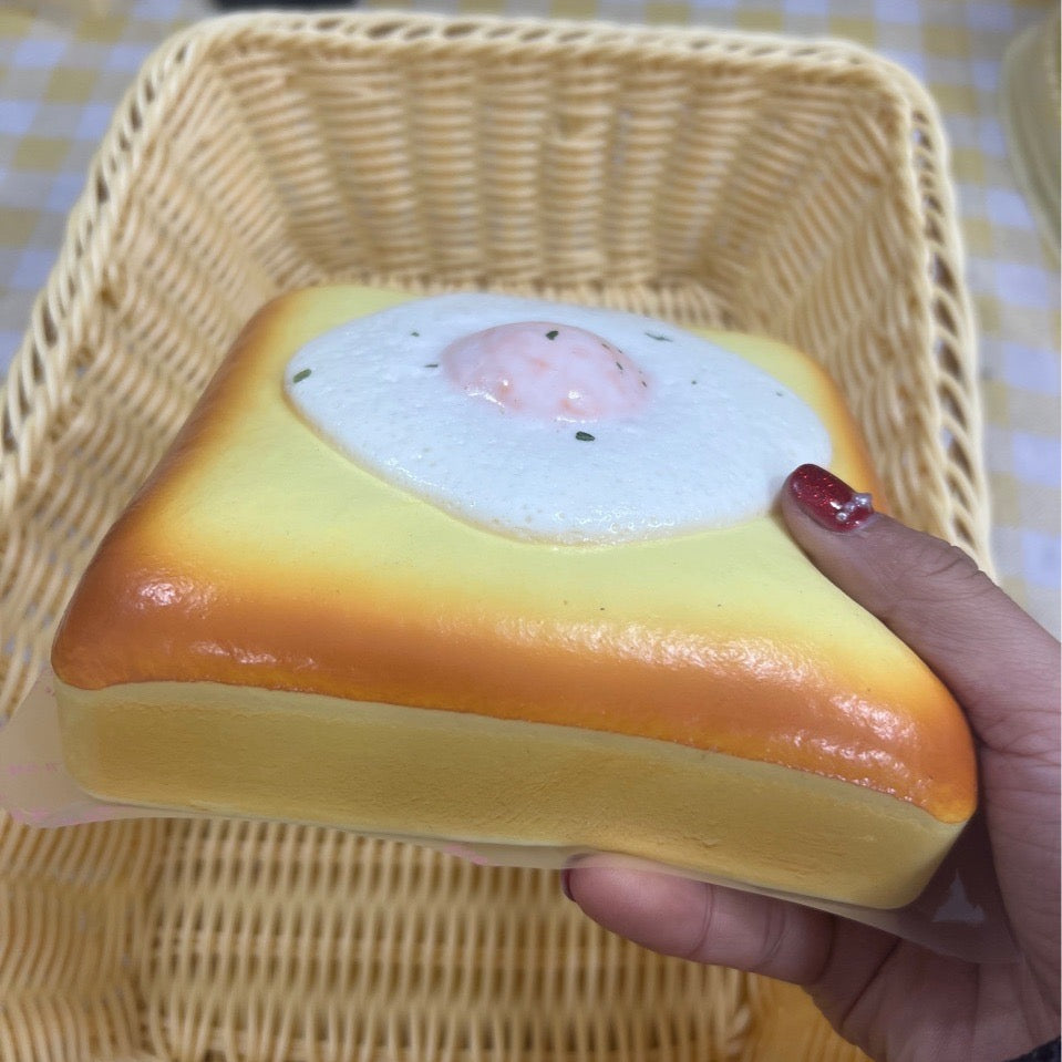Slow Rising Squishy Egg Toast Stress Relief Decompression Toy – product image 2