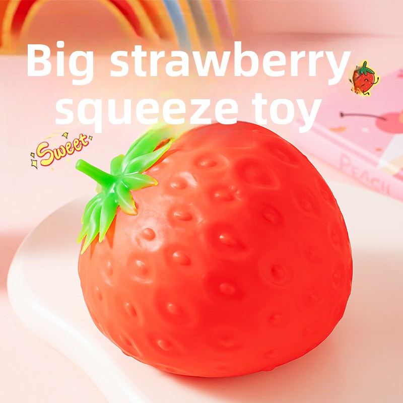 Jumbo Strawberry Fast Rebound Squishy – product image 2