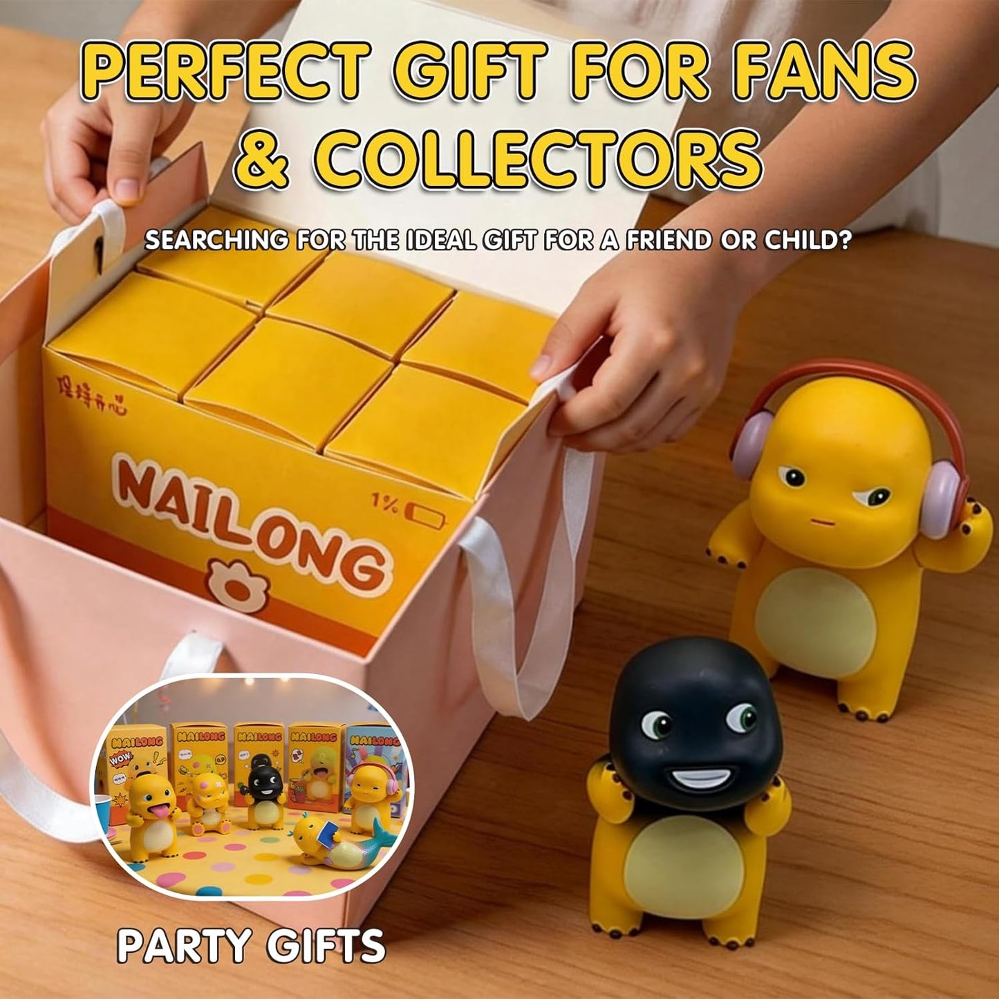 Nailon Cute Yellow Dinosaur Figures 6Pcs Set