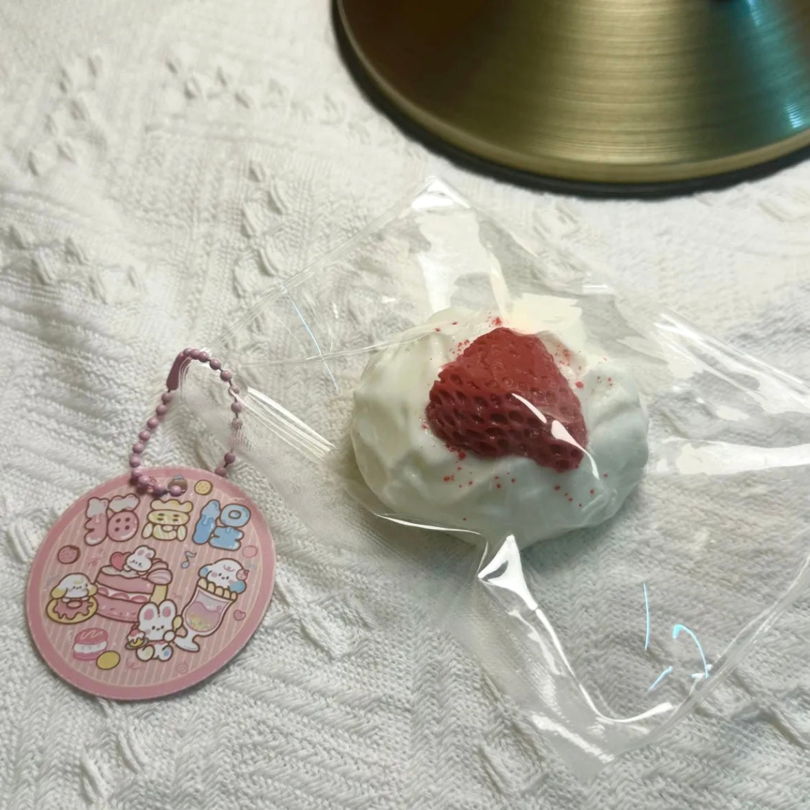 Handmade Silicone Strawberry Milk Shell Squishy Toy – product image 3