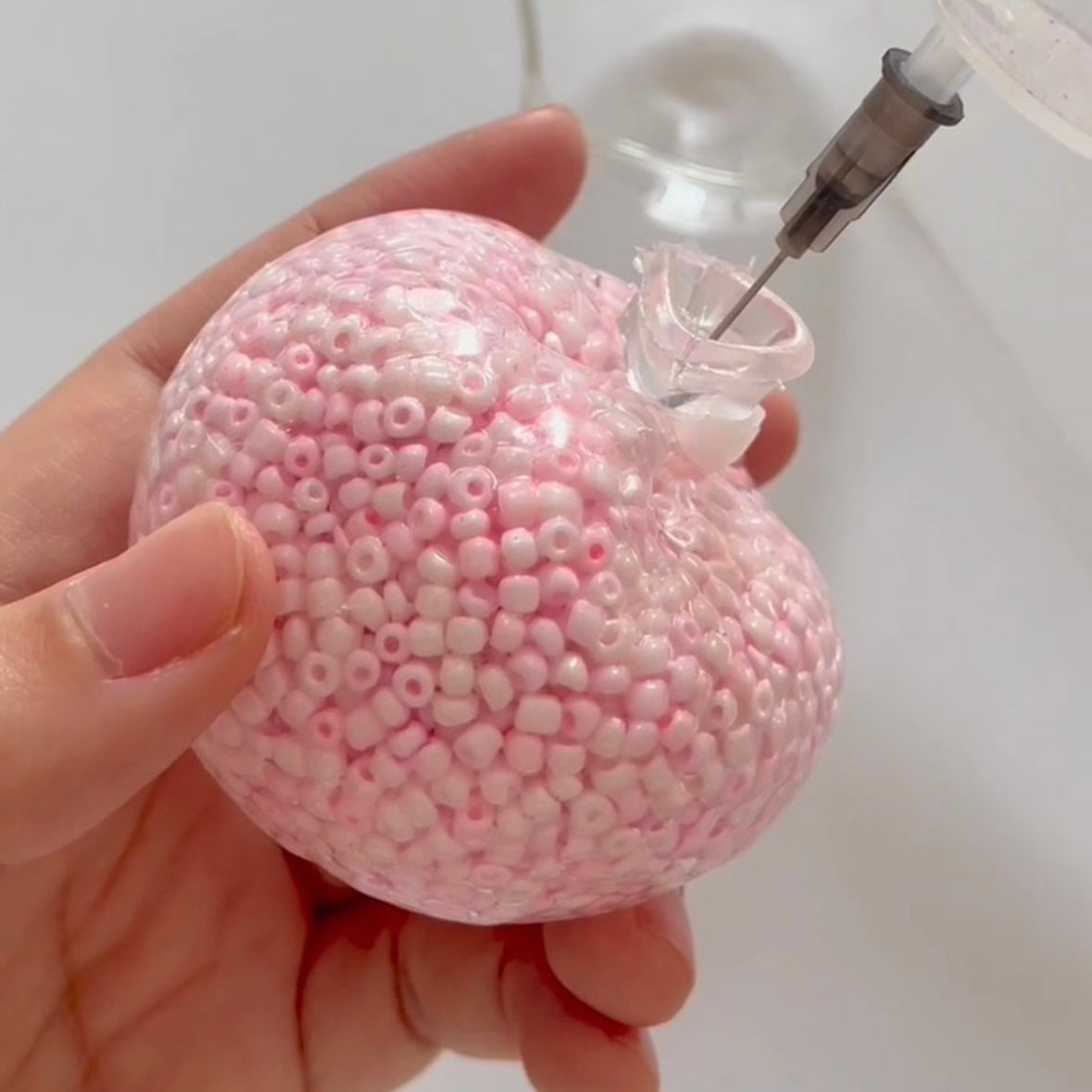 Pink Mini Bead Handmade Stress Balls – product image 3