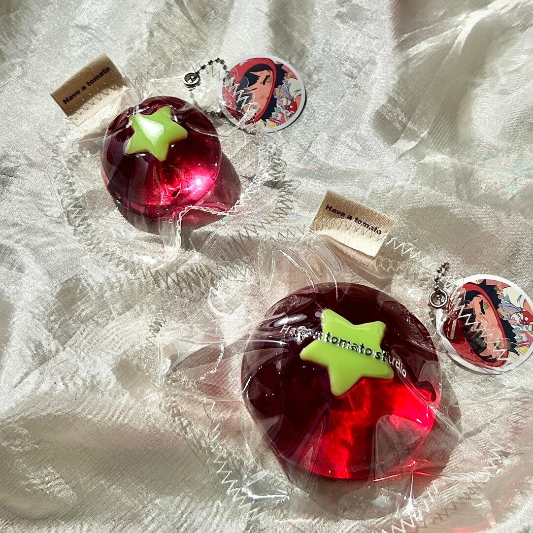 Handmade Transparent Tomato Taba Squishy Toy – product image 2