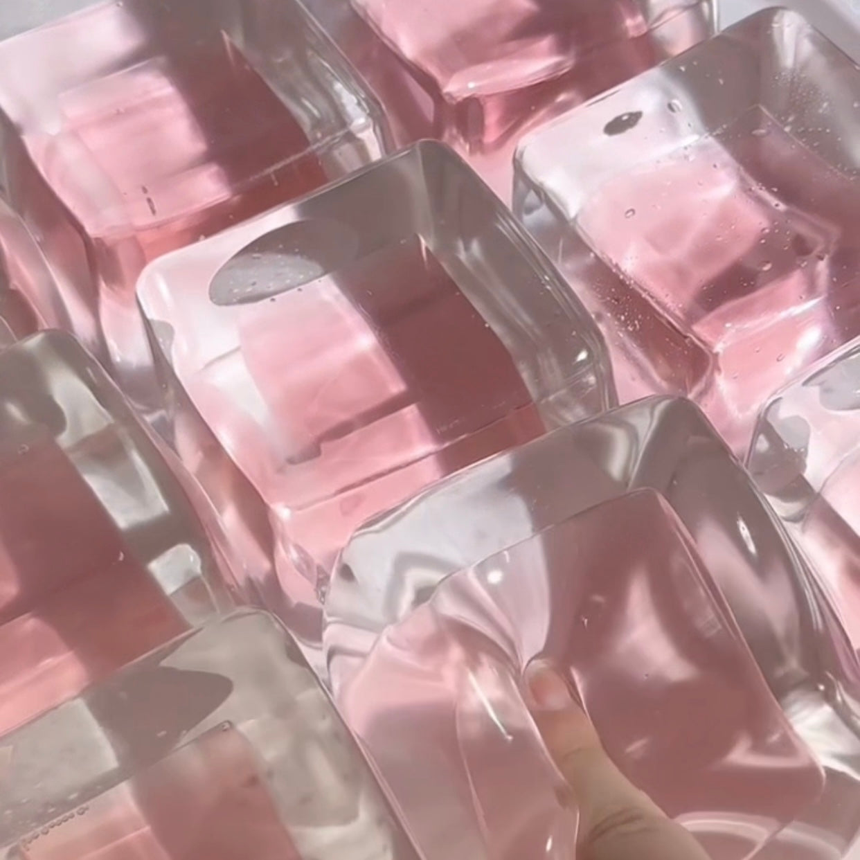 250g Handmade Transparent Ice Cube Taba Squishy Toy (Flowing Liquid in The Middle)(Liquid Squishy) – product image 4