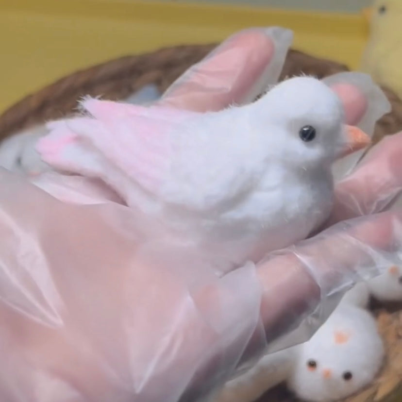 Handmade Silicone Birds Stress Relief Squishy Toy — White / Pink / Blue & More – product image 3