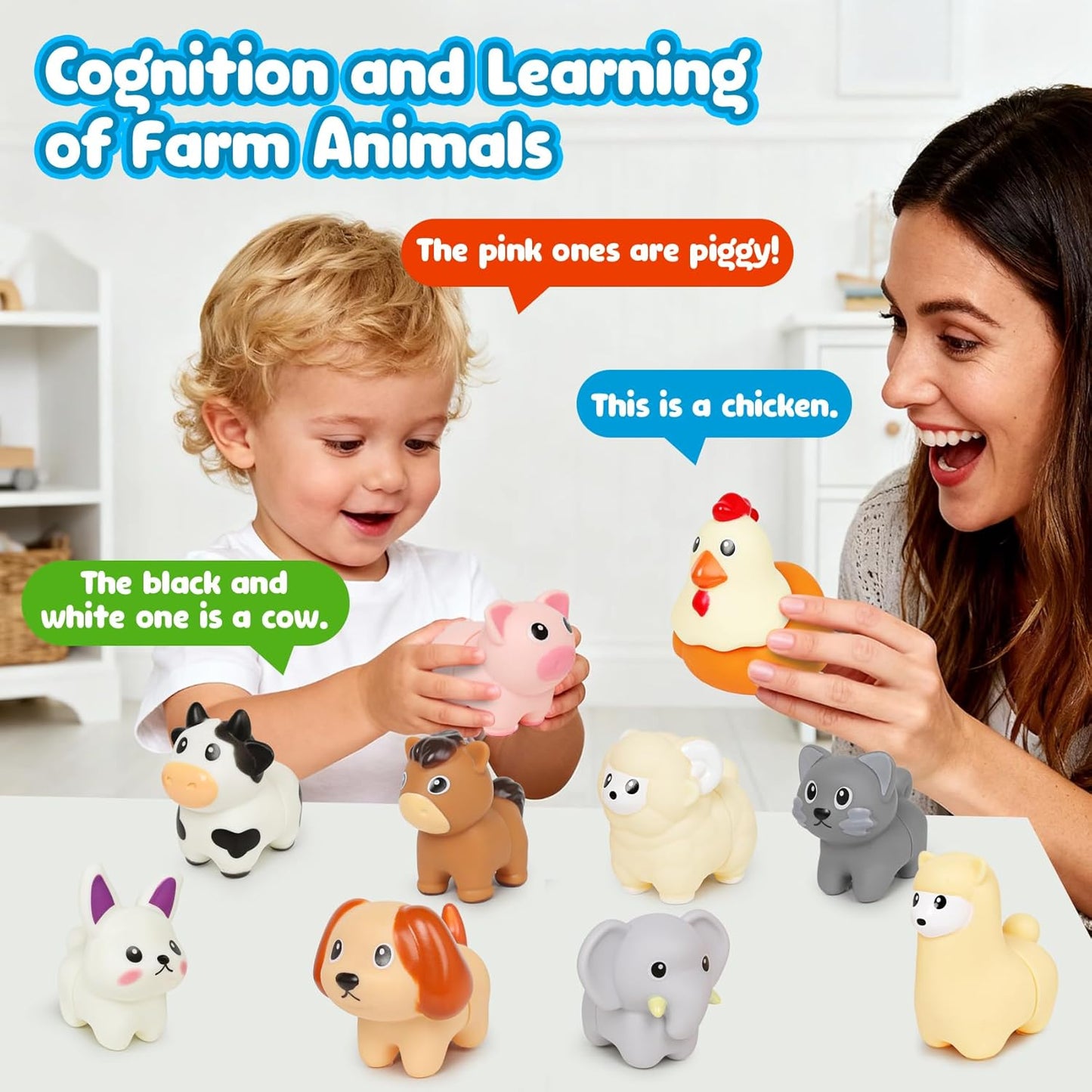 10-Piece Montessori Farm Animal Matching Set
