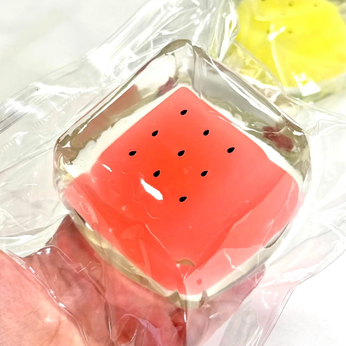 Transparent Watermelon Ice Cube Taba Squishy Toy – product image 2