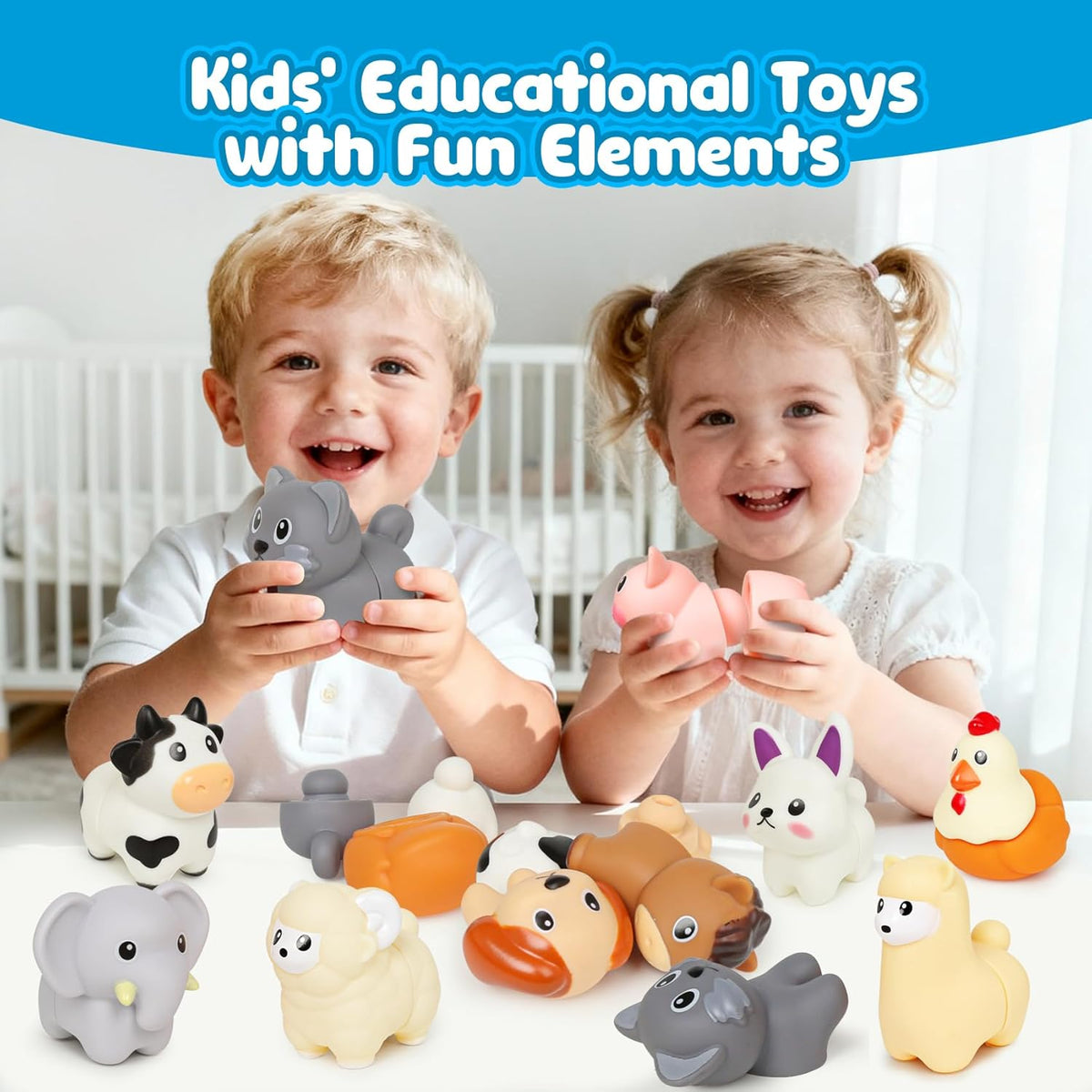 10-Piece Montessori Farm Animal Matching Set