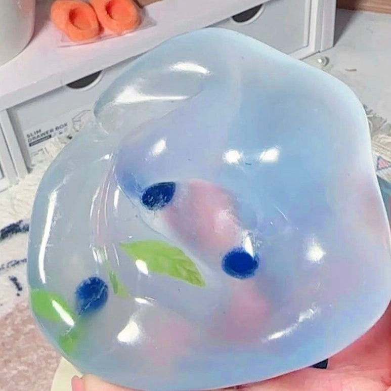 Blueberry/Peach/Green Grape Coconut Oil Soap Base Stress Ball Squishy Stress Relief Decompression Toy – product image 6