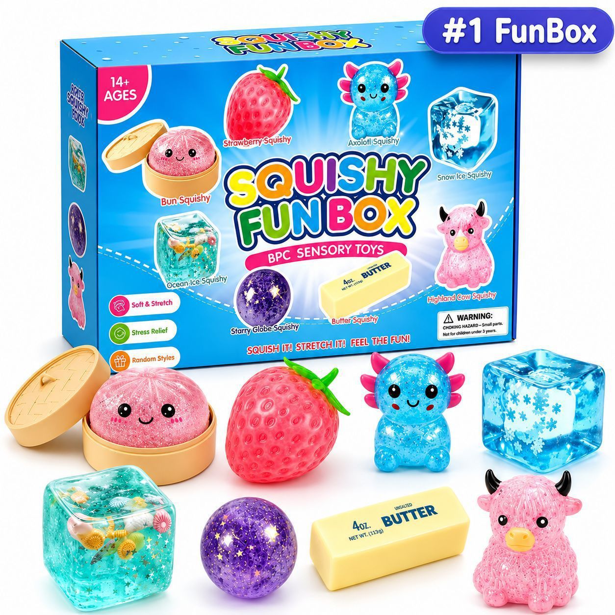 Maltose Squishy Bundle Pack — 8-Piece Stress Relief Gift Set – product image 4