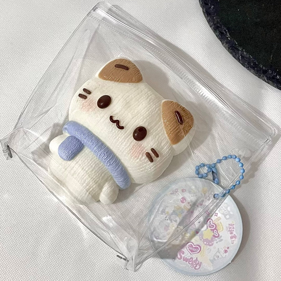 Handmade Silicone Kitty Cat with Scarf Taba Squishy Toy – product image 2