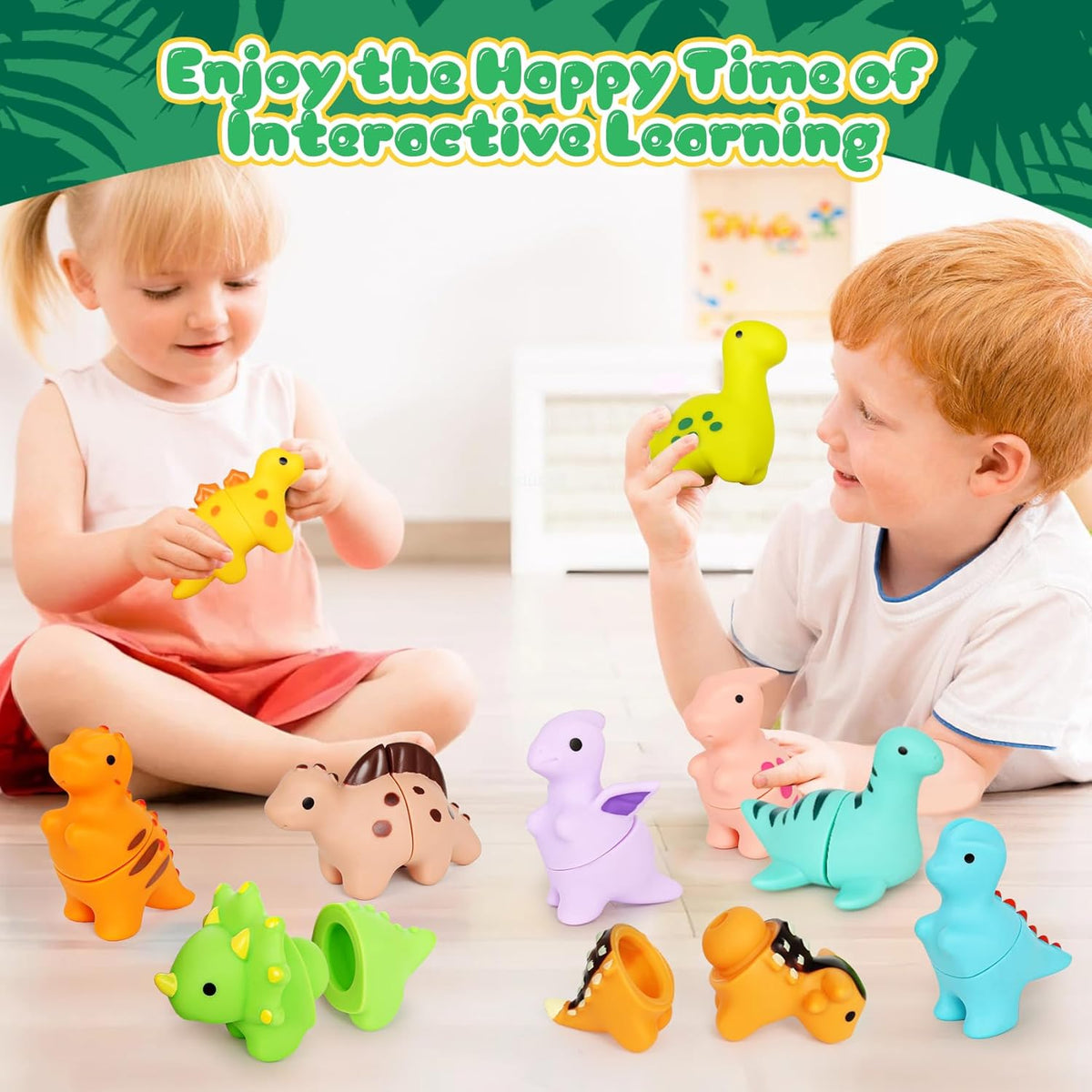 10-Piece Montessori Dinosaur Matching Set