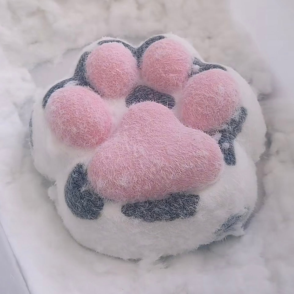 800g Large Handmade Pink Cat’s Paw with Dot Taba Squishy Toy – product image 4