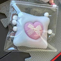 Handmade Silicone Thick Large Throw Pillow Squishy Toy with Fur — pink & white (with Fur) / white & pink (with Fur) / white… – product image 9