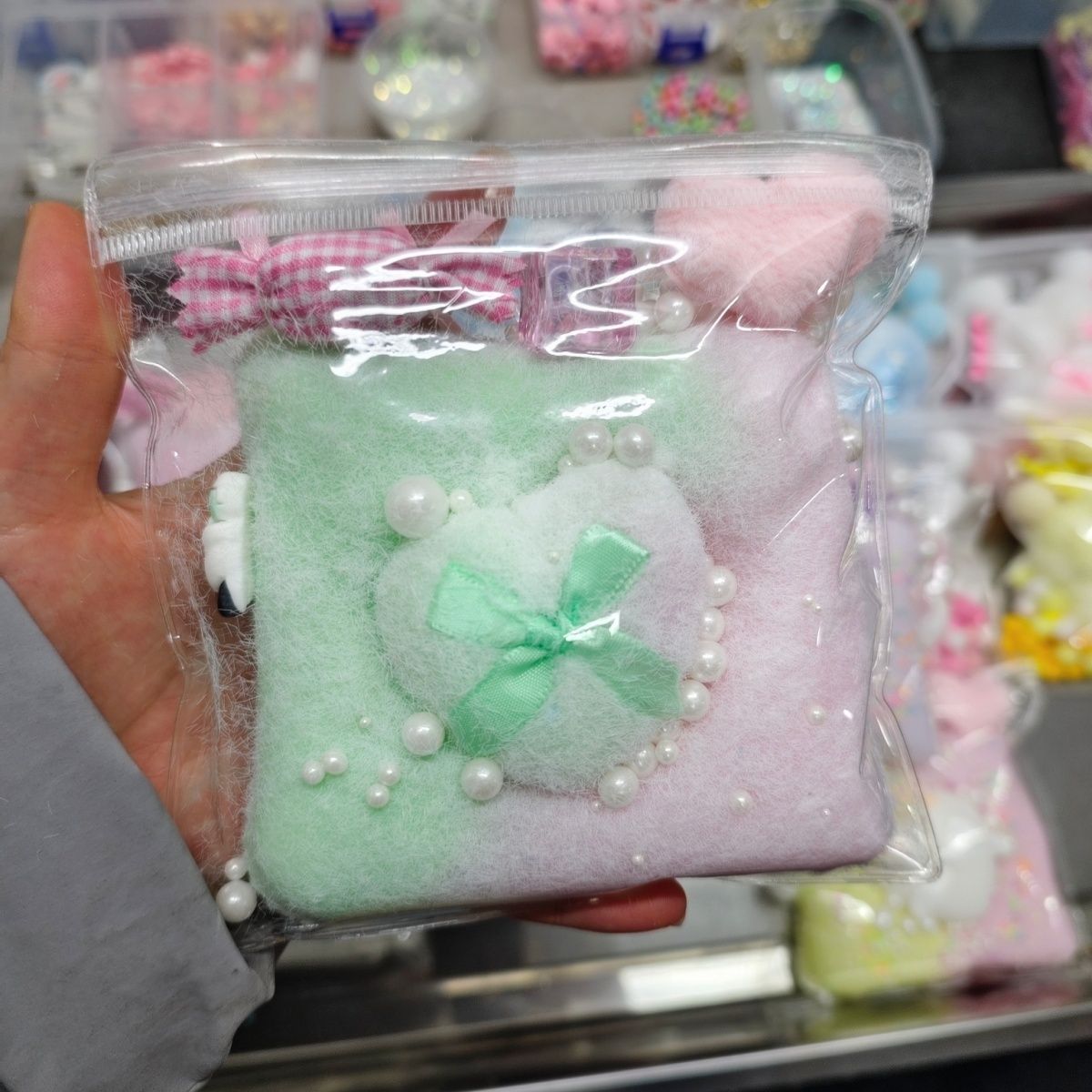 Handmade Silicone Thick Large Throw Pillow Squishy Toy with Fur — blue & pink (with Fur) / pink & white (with Fur) / yellow… – product image 6