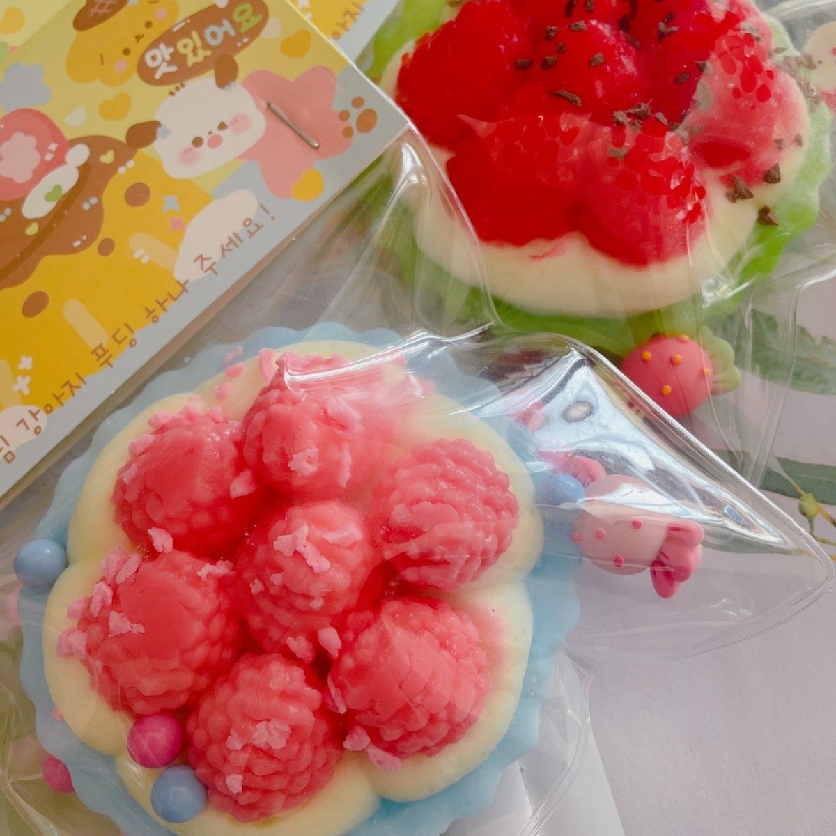 Handmade Silicone Raspberry Strawberry Tart Stress Relief Squishy Toy – product image 3
