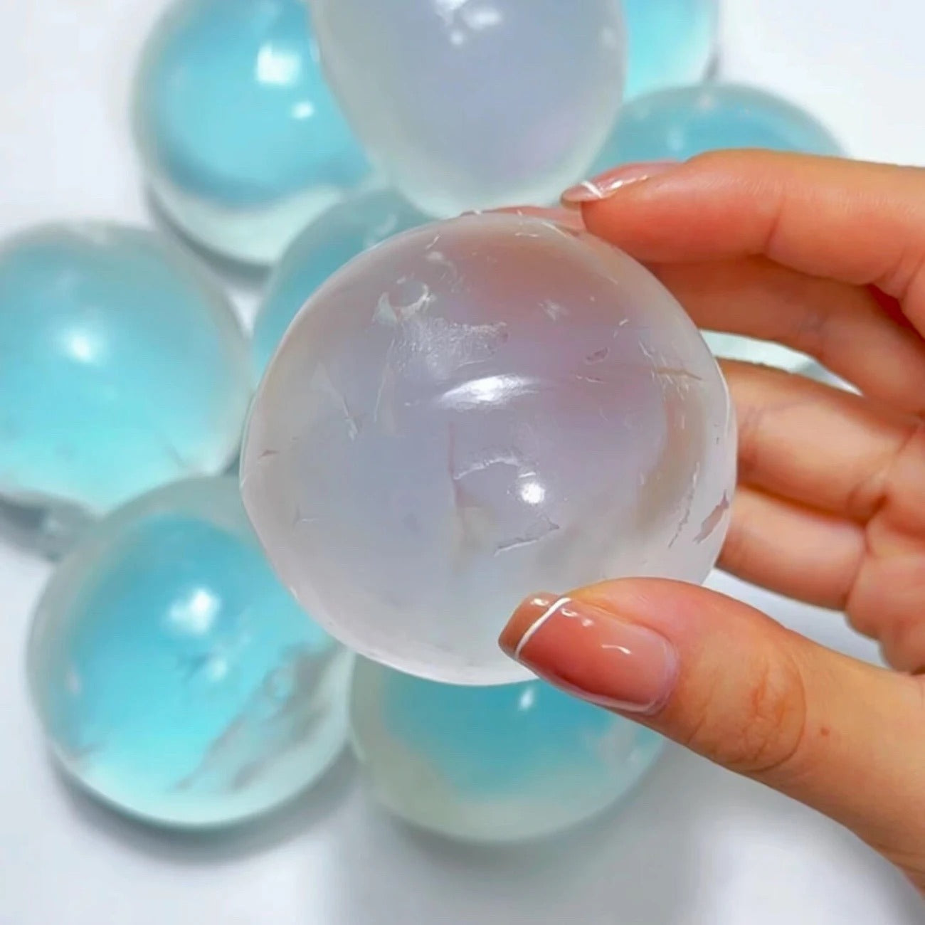 Coconut Oil Soap Base Handmade Stress Balls — Blue / Purple / Green & More — Style 3 – product image 2