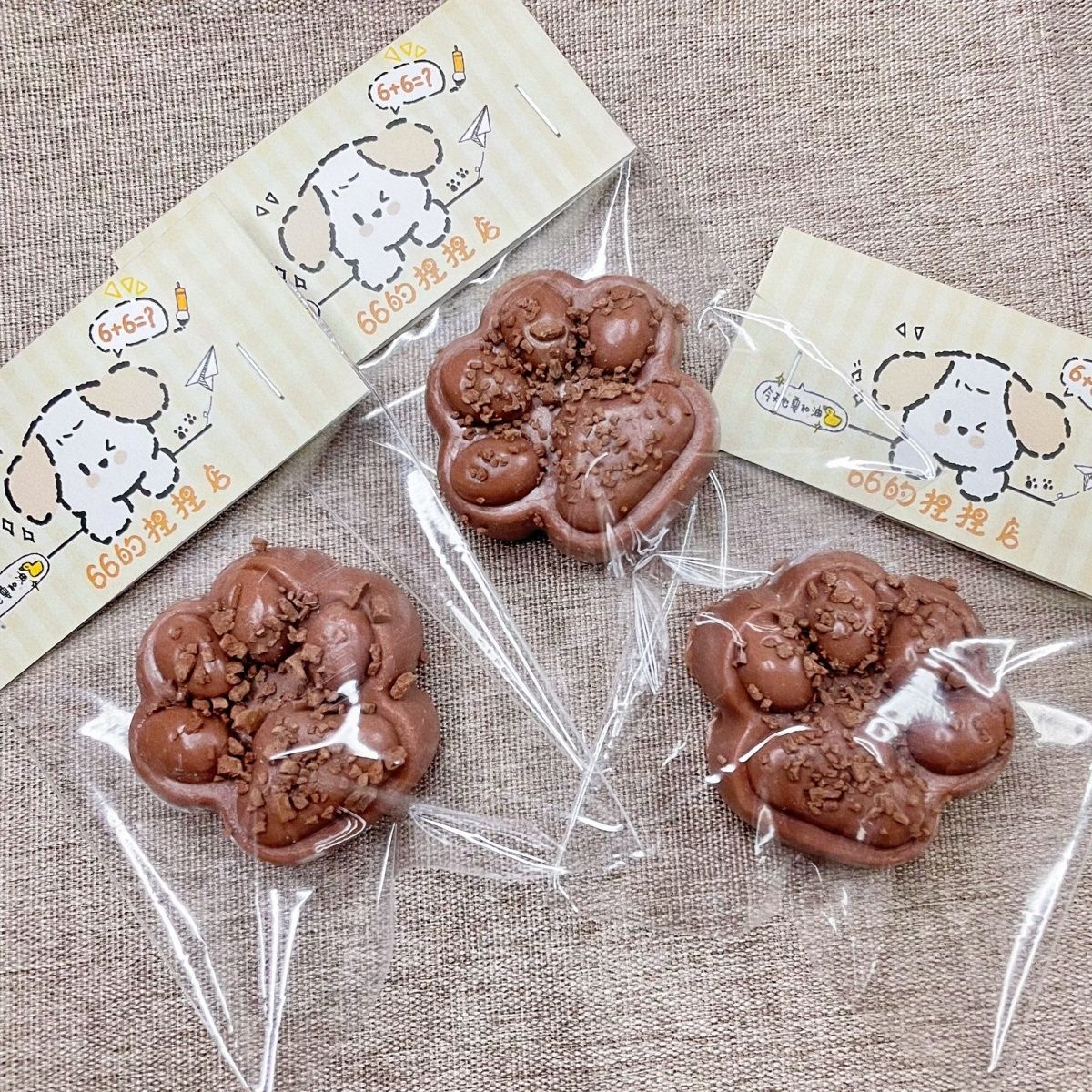Handmade Silicone Cat's Paw without fur Stress Relief Squishy Toy -Brown – product image 4