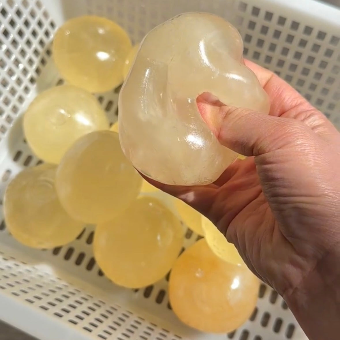 Coconut Oil Soap Base Handmade Stress Balls — 1pc – product image 3