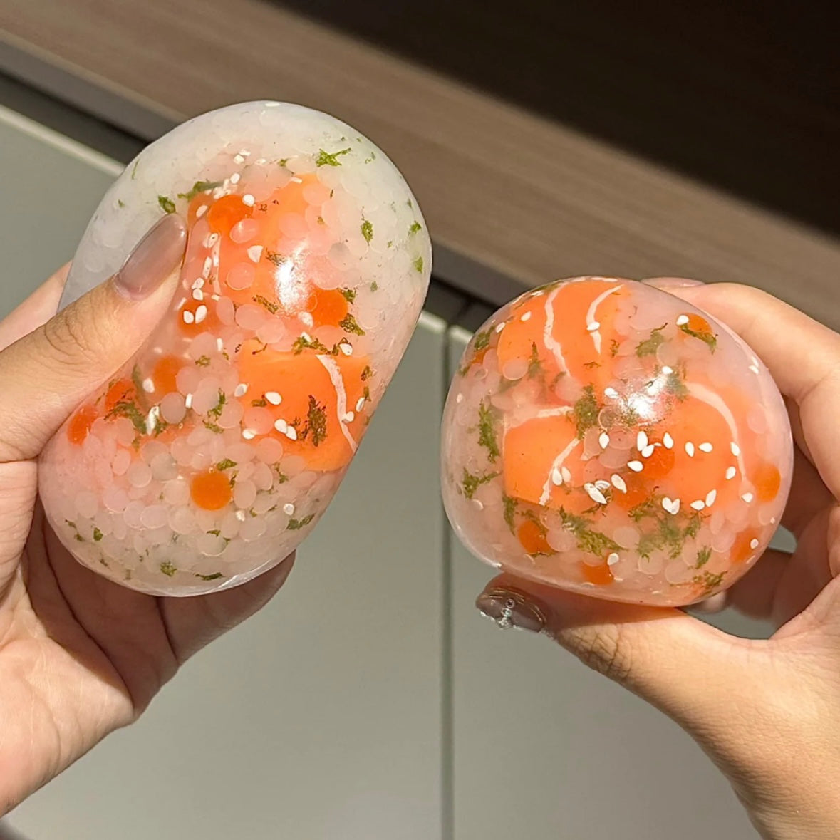 Rice Ball Collection Stress Ball Squishy Stress Relief Decompression Toy - Zip-tie Closure – product image 7