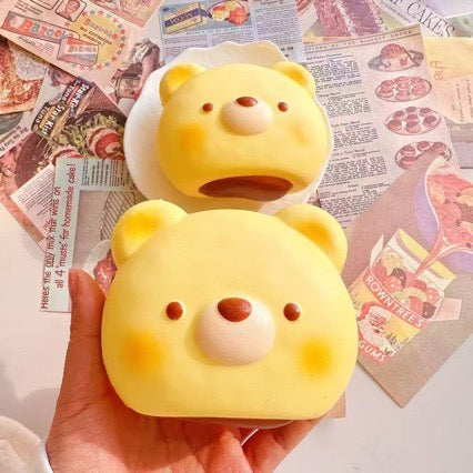Slow Rising Squishy Bear Head Stress Relief Decompression Toy — 1pc Bear Head / 2pcs Bear Head – product image 2