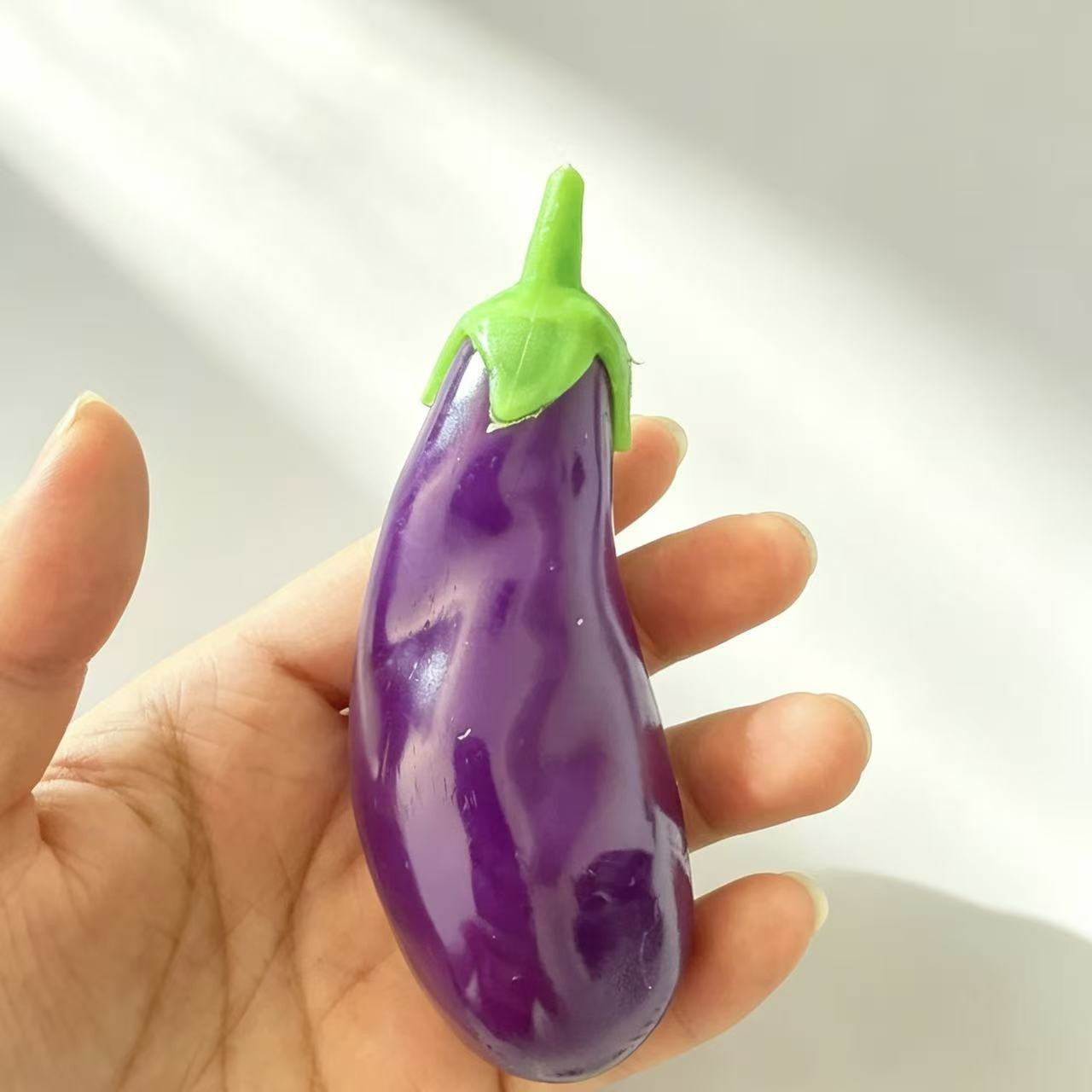 Vaseline Eggplant Handmade Stress Ball Stress Relief Decompression Toy – product image 3