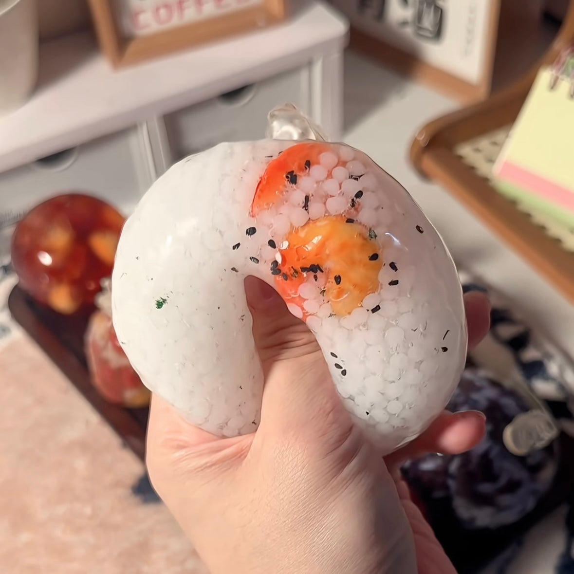 Rice Ball Collection Stress Ball Squishy Stress Relief Decompression Toy - Zip-tie Closure – product image 29