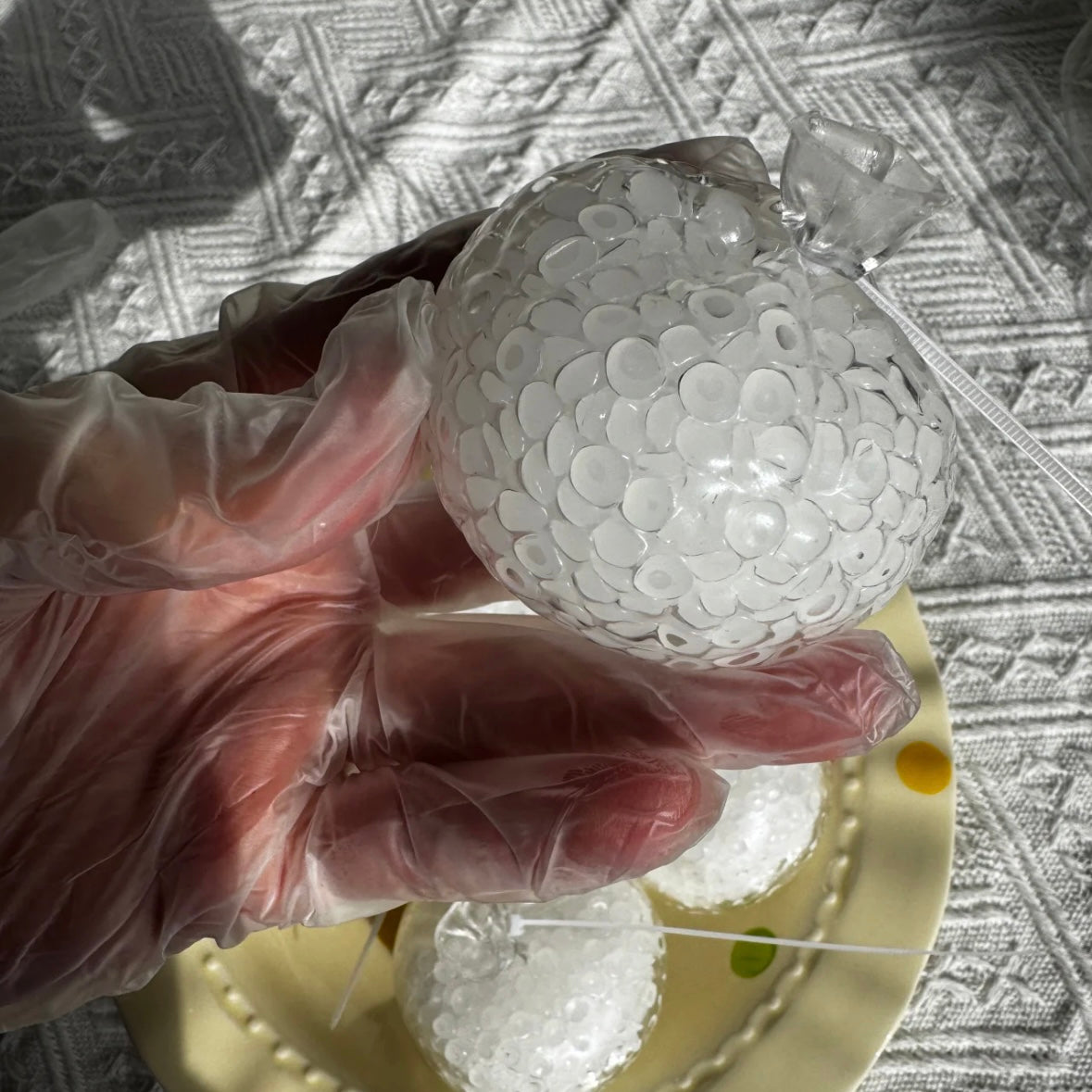 White Glutinous Rice Handmade Stress Balls – product image 2