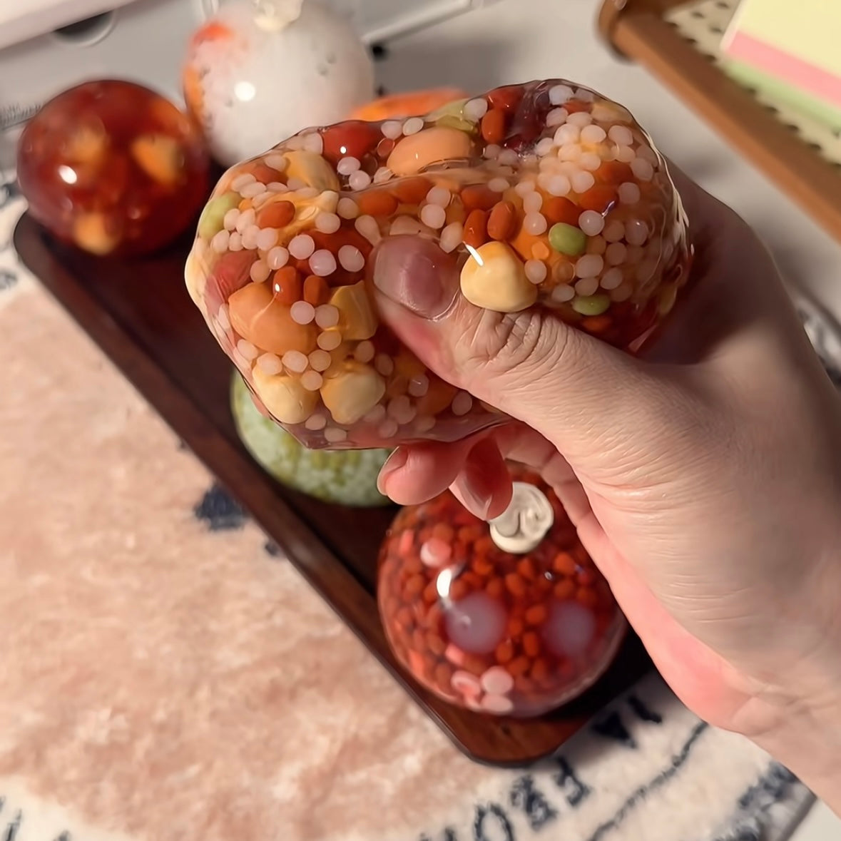 Rice Ball Collection Stress Ball Squishy Stress Relief Decompression Toy - Zip-tie Closure – product image 23