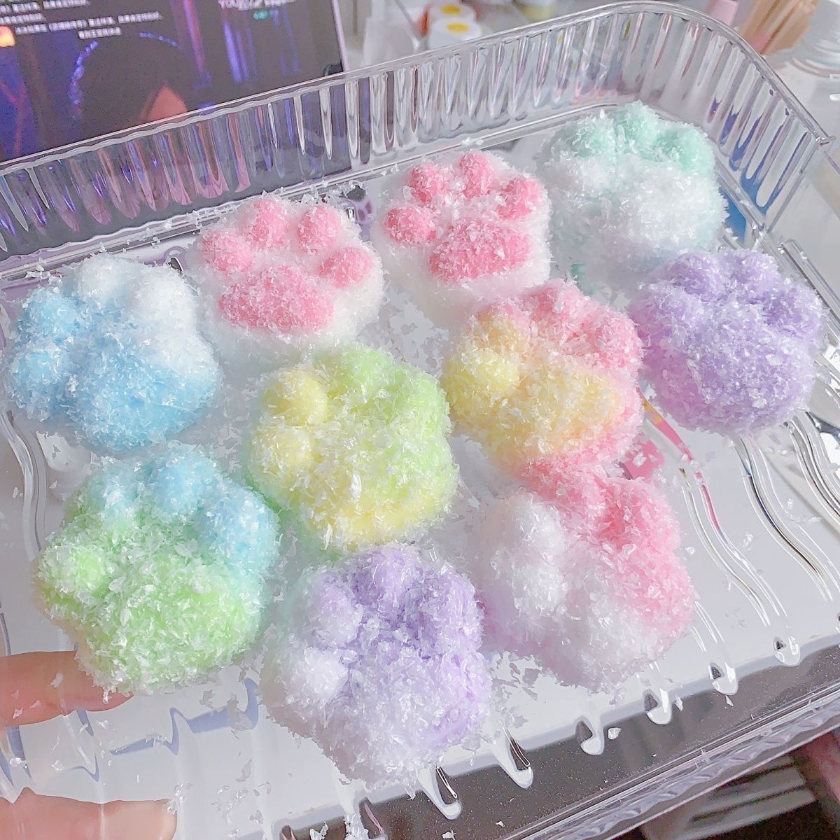 Handmade Silicone Cat's Paw Stress Relief Taba Squishy Toy — pink / yellow / blue & More – product image 14
