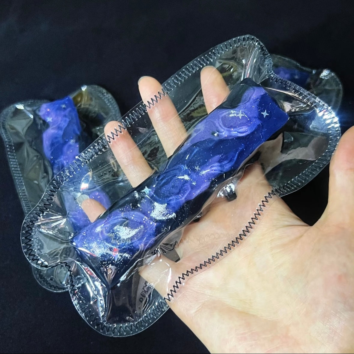 Transparent Handmade Cosmic Strips / Mini Cube Taba Squishy Toy Stress Ball – product image 8