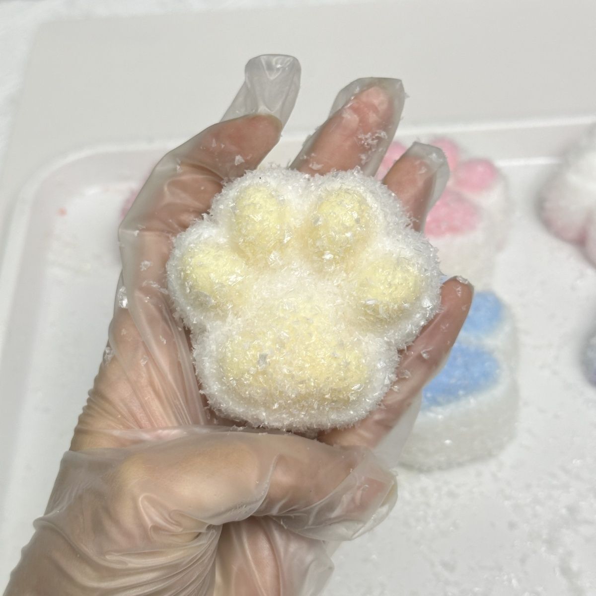 Handmade Silicone Cat's Paw Stress Relief Taba Squishy Toy — pink / yellow / blue & More – product image 8