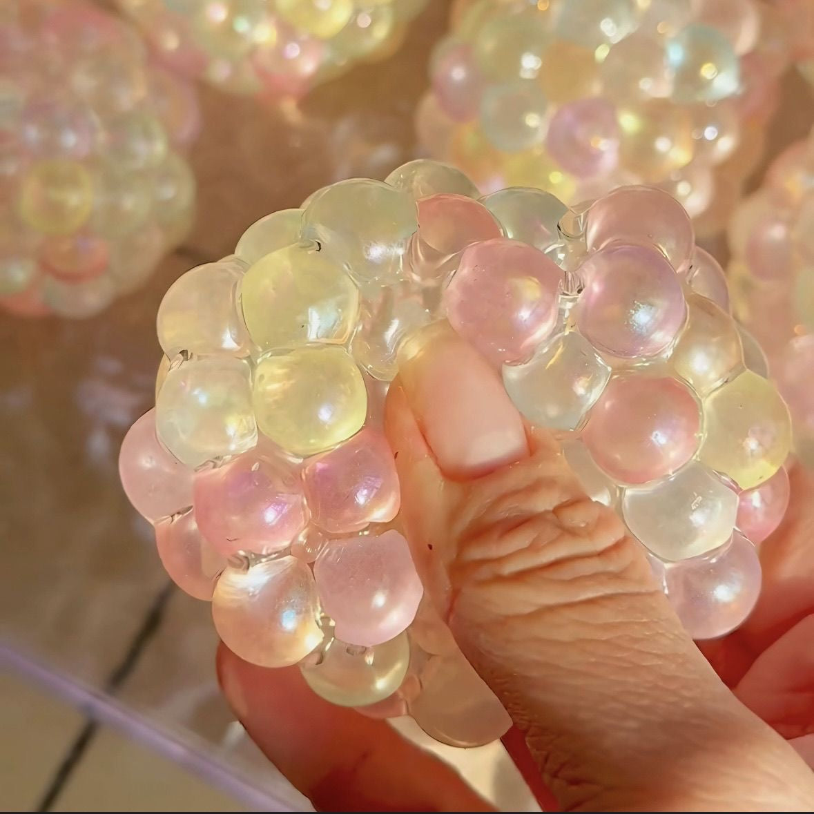 Color Shifting Beads Handmade Stress Balls – product image 3