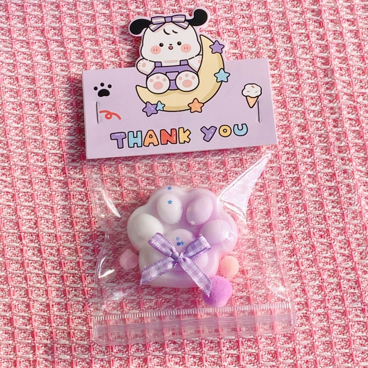Handmade Silicone Cat's Paw Stress Relief Taba Squishy Toy — pink / purple / blue & More – product image 8
