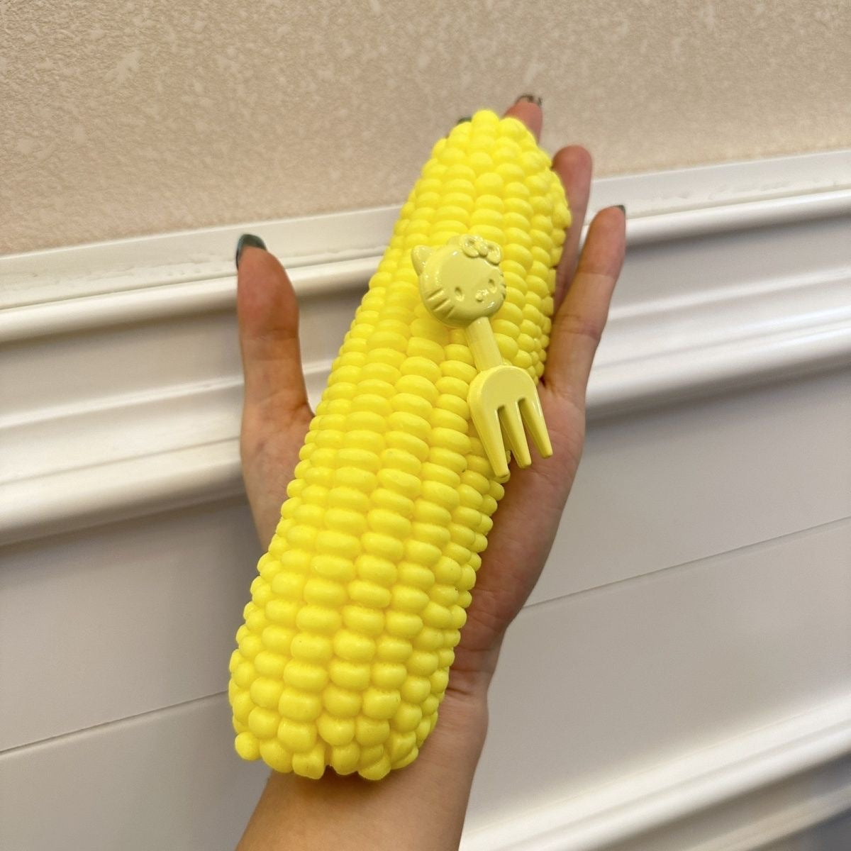 200g Handmade Silicone Yellow Corn Stress Relief Squishy Toy – product image 2