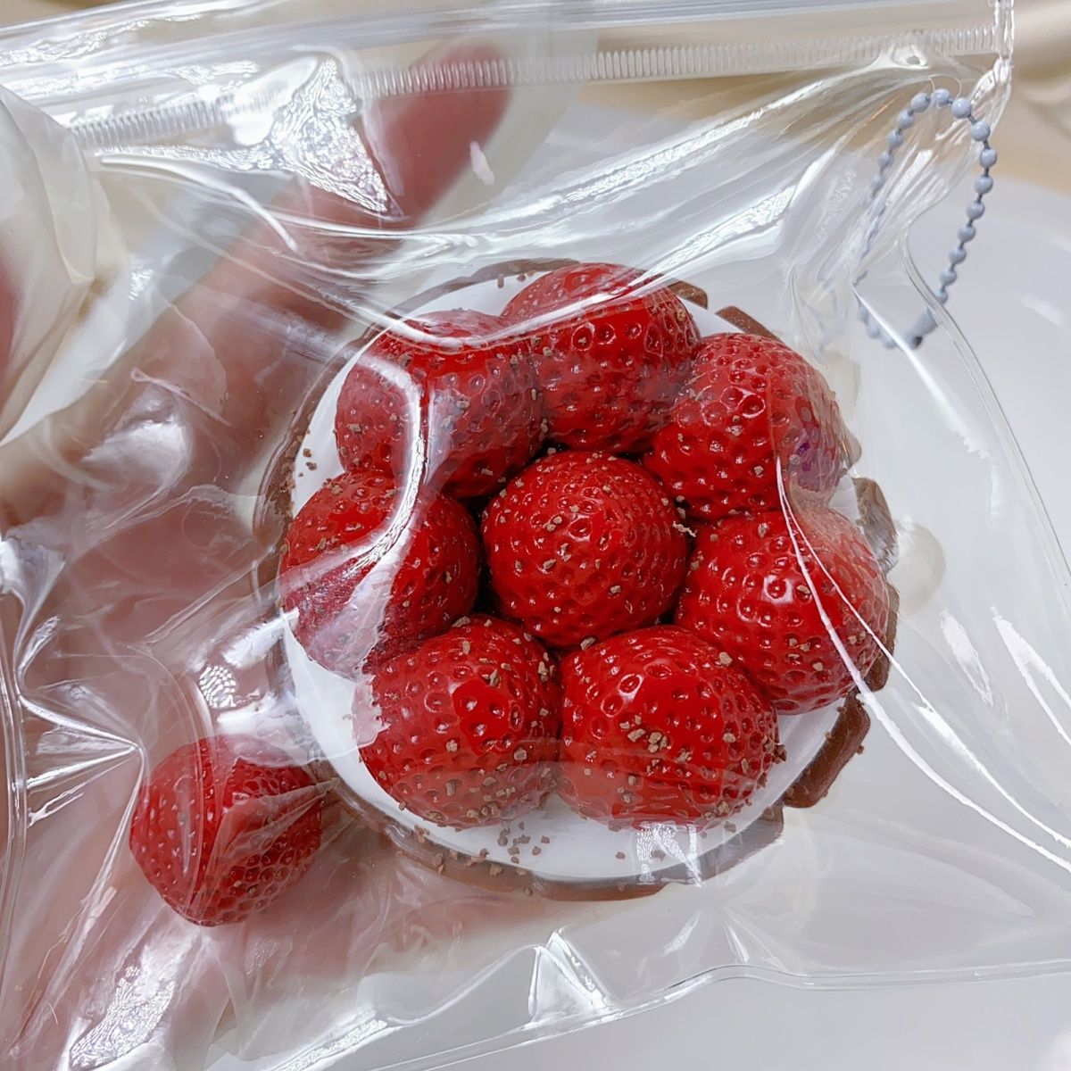 Handmade Silicone Raspberry Strawberry Tart Stress Relief Squishy Toy – product image 4