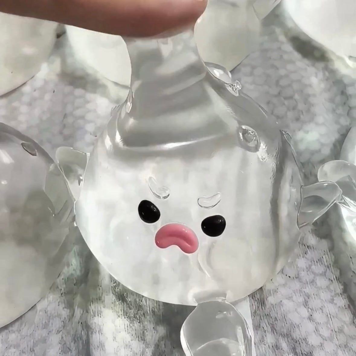 Transparent Puffer Fish Stress Relief Taba Squishy Toy – product image 3